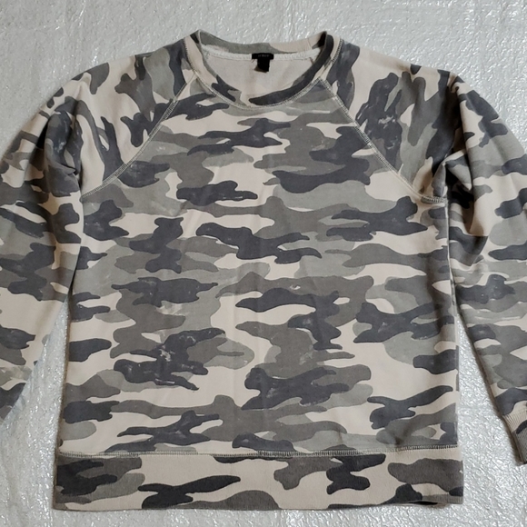 J.Crew Faded Camo Pullover Sweater - Picture 3 of 6